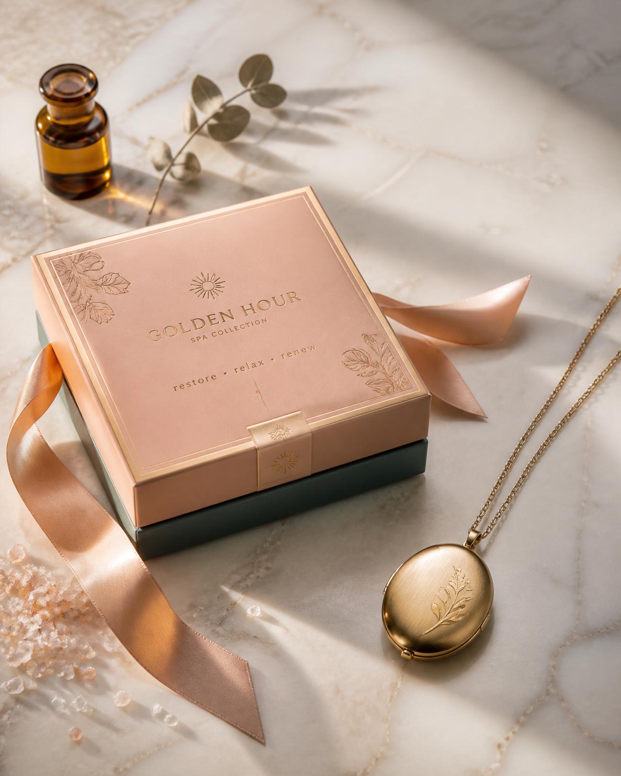 A quiet still life — the freedom to choose, wrapped in gold.